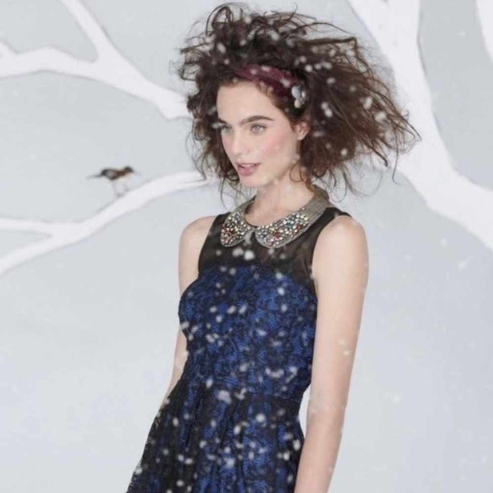 anthro moulinette soeurs sapphire blue lac… - Picture 2 of 8